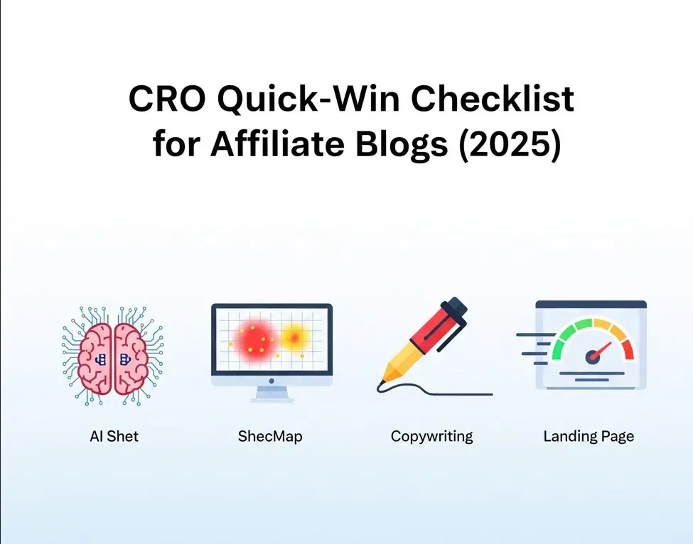 From Clicks to Cash: The 2025 CRO Playbook for Affiliate Blogs (AI Testing, Heatmaps & Copywriting That Converts) feature image