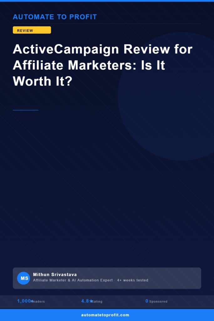 activecampaign review affiliate marketers
