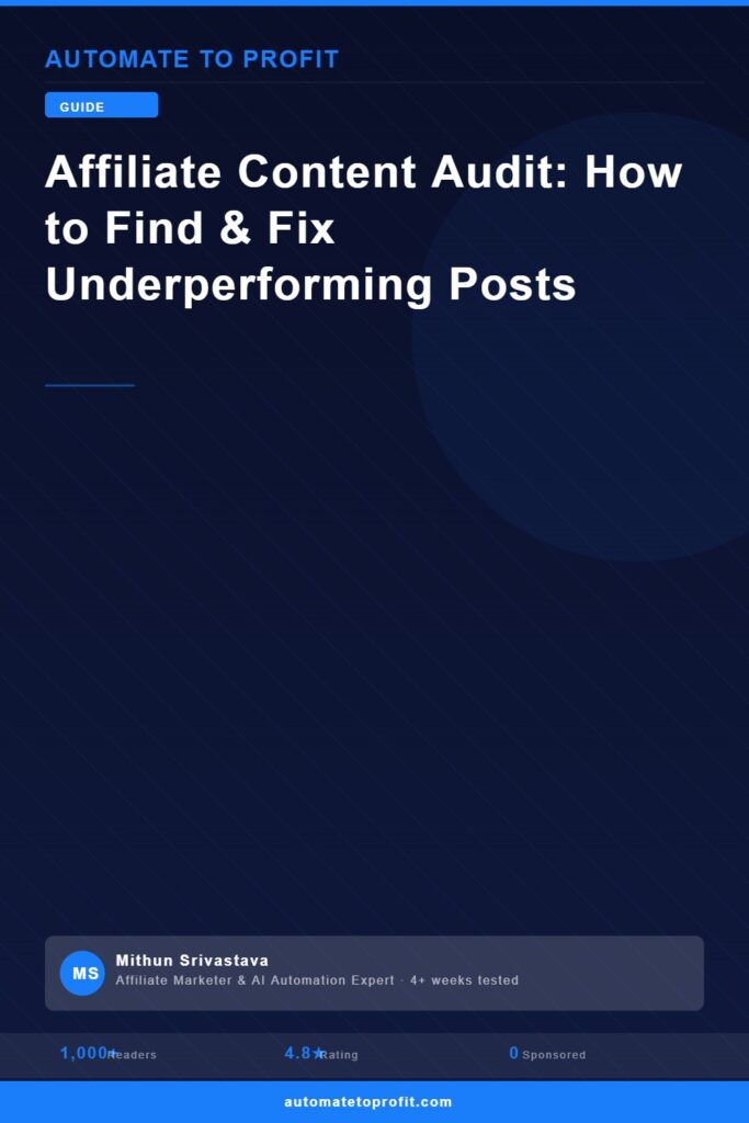 affiliate content audit