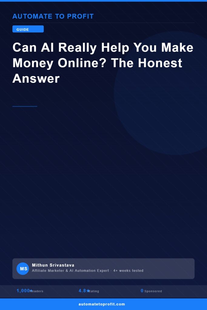 can ai really help you make money online heres the honest answe