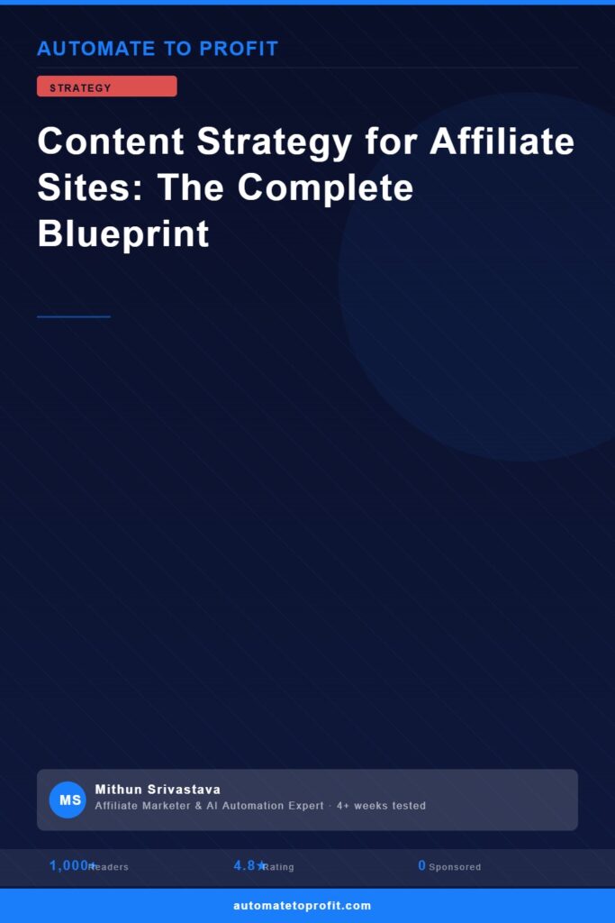 content strategy affiliate site