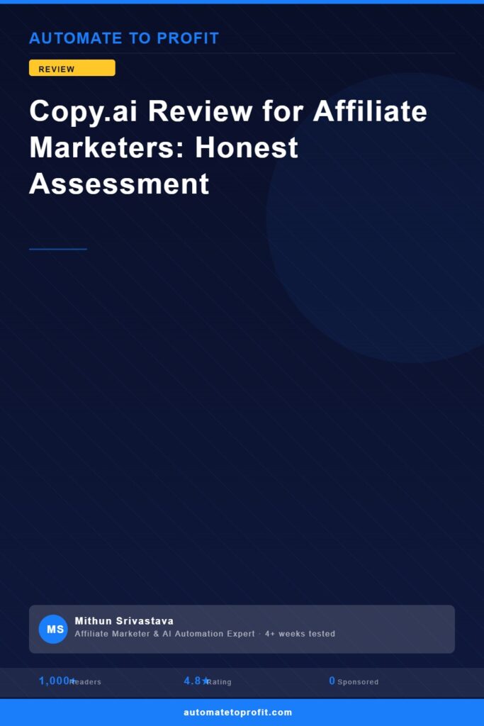 copy ai review affiliate marketers