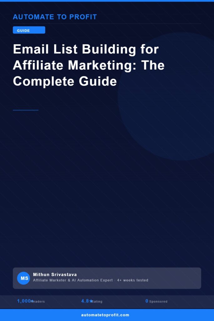email list building affiliate marketing