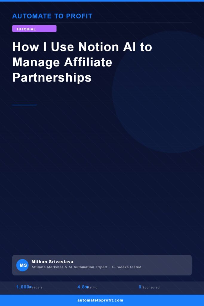 how i use notion ai to manage affiliate partnerships