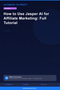 how to use jasper ai affiliate marketing