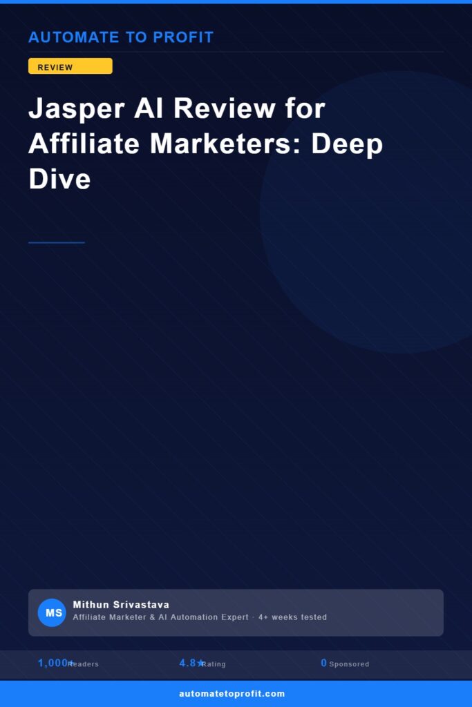 jasper ai review affiliate marketers