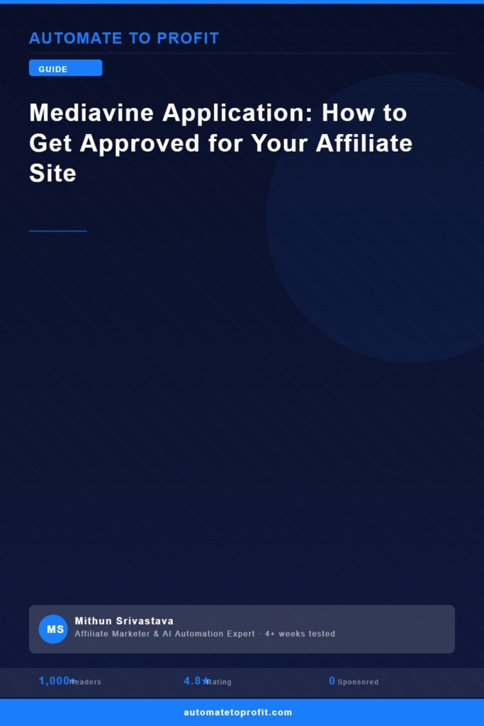 mediavine application affiliate site