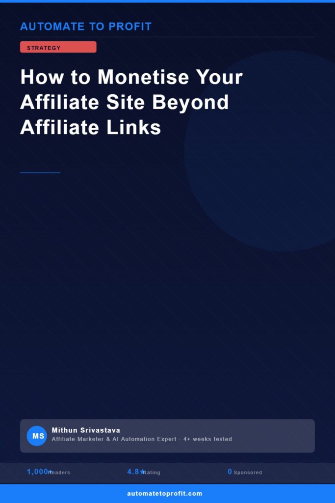 monetise affiliate site beyond affiliate links