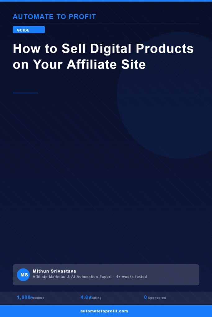 sell digital products affiliate site