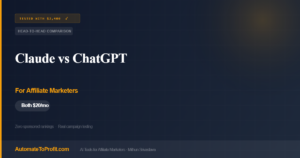 Claude vs ChatGPT for affiliate marketing comparison 2026