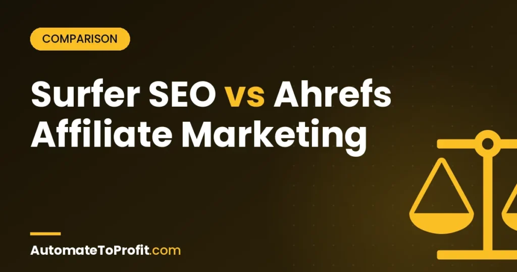 Surfer SEO vs Ahrefs for Affiliate Marketers 2026: Which One Wins? – featured image | Automate to Profit